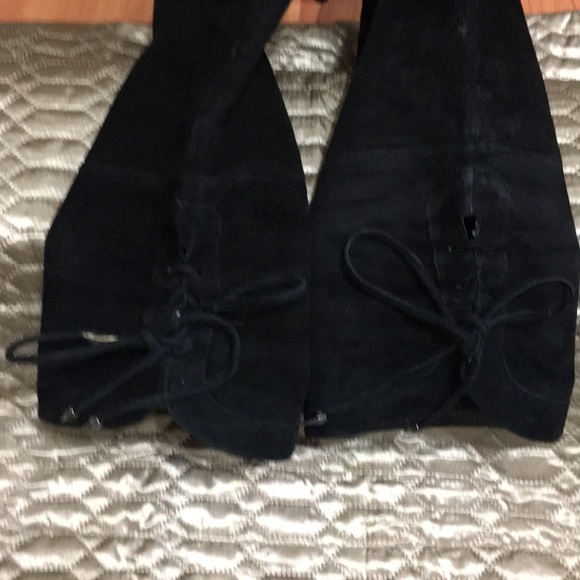 Black Suede Sam Edelman Thigh High Boots - Picture 7 of 10